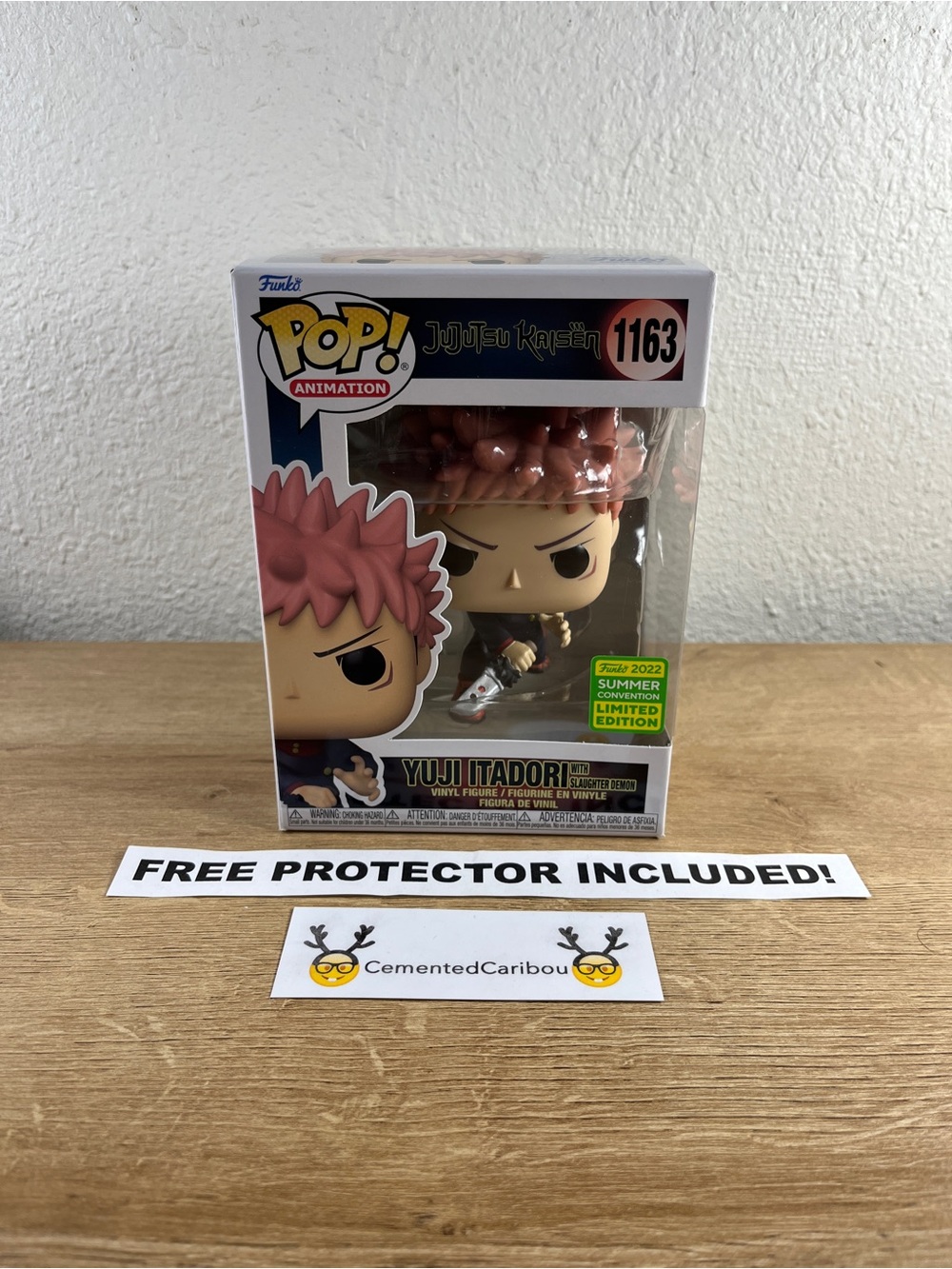 Yuji Itadori Funko Pop #1163 SDCC 2022 Jujutsu Kaisen JJK Vaulted NEAR MINT